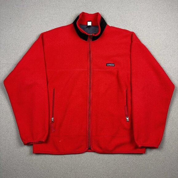 Vintage 1995 Patagonia Fleece Jacket Full Zip PEF Large 23023 Made In USA - Picture 1 of 9